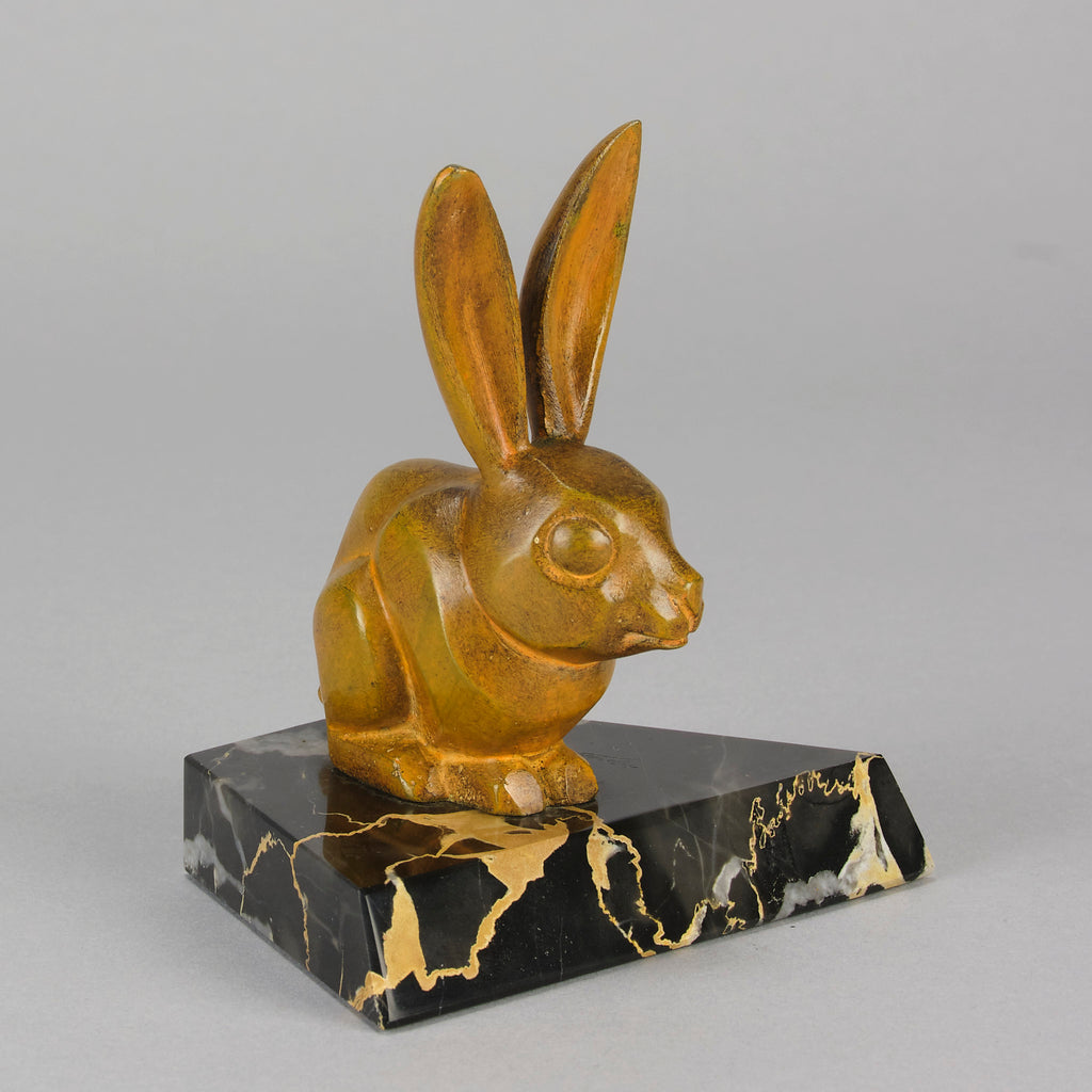 Alfred Jorel Bronze Art Deco Bunny Hickmet Fine Arts