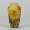 Daum Yellow Flower Vase - Art Nouveau Glass - Hickmet Fine Arts