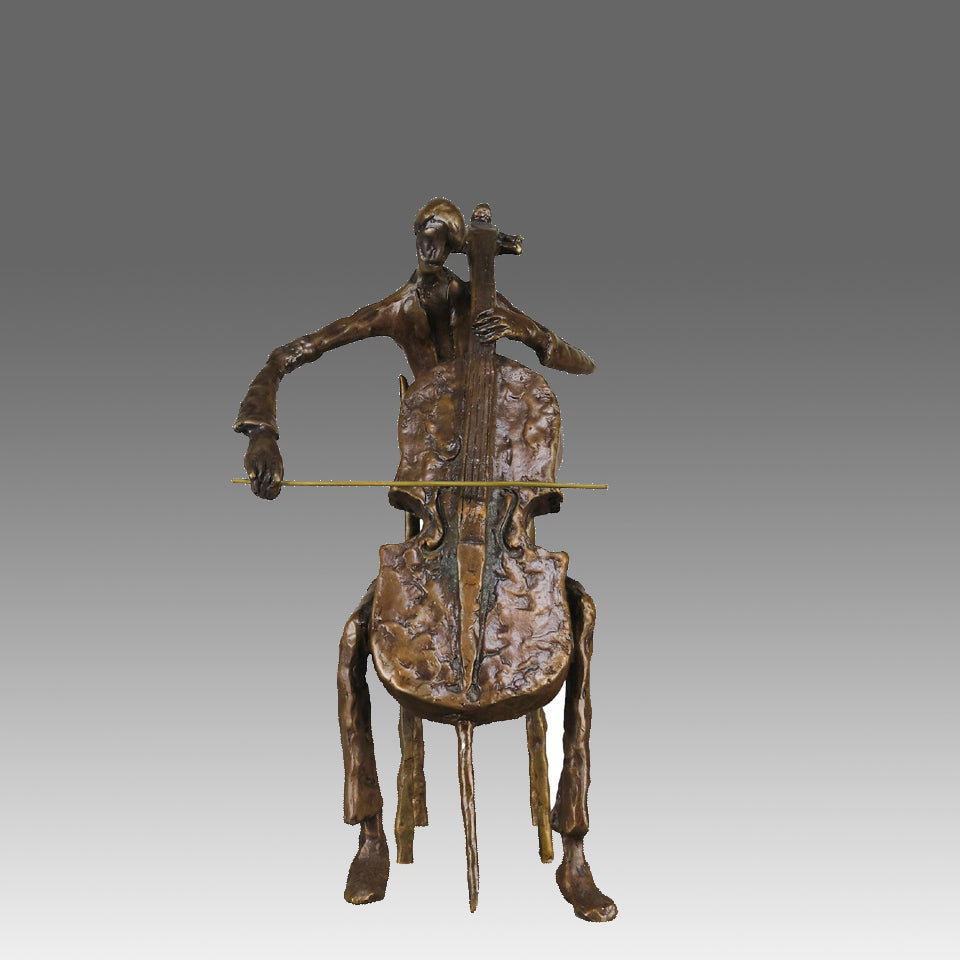 Bernard Kim cellist - Bronze - Hickmet Fine Arts