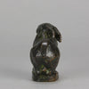 Seated Rabbit Bronze - Animalier - Hickmet Fine Arts 