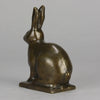 Alert Seated Rabbit - Gunnar Nilsson Bronze - Hickmet Fine Arts 