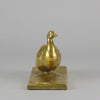 Gilt Bronze Duck - J Michel Hook Bill Duck - Hickmet Fine Arts