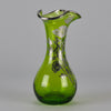 American Art Nouveau Glass Vase - Iridescent green silvered vase - Art Nouveau Glass - Hickmet Fine Art