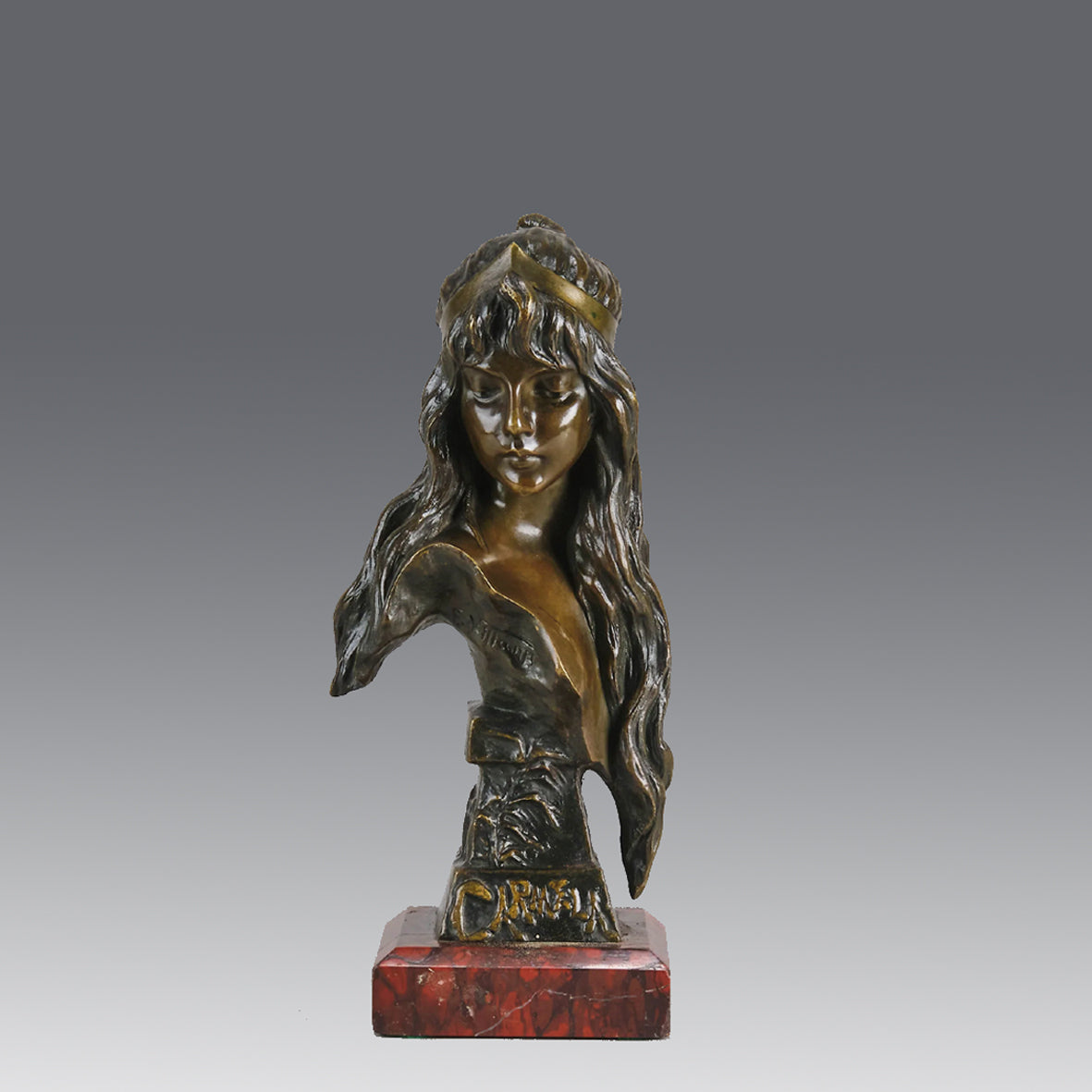 Art Nouveau Bust - Carmella - Emmanuel Villanis - Hickmet Fine Arts