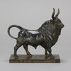 Taureau Vainqueur Antique Bronze Statue of a Bull by Jean-Baptiste Clesinger standing in a proud stance exhibiting excellent hand chased surface detail and fine rich brown patina. Raised on an integral base 