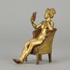Bergman Lady Reading - Austrian Cold Painted Bronze - Hickmet Fine Arts