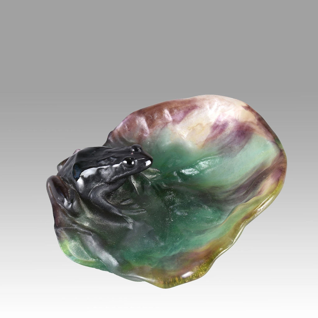 Daum Glass - Frog on a Lily Pad - Hickmet Fine Arts