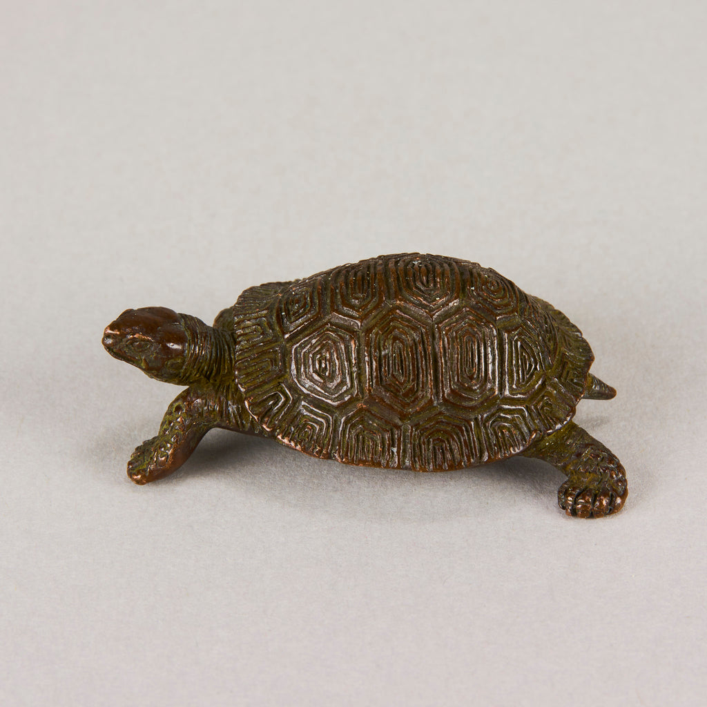 Japanese Bronze Tortoise Okimono