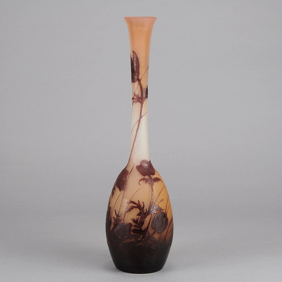 Tall Slender Vase by Gallé Hickmet Fine Arts