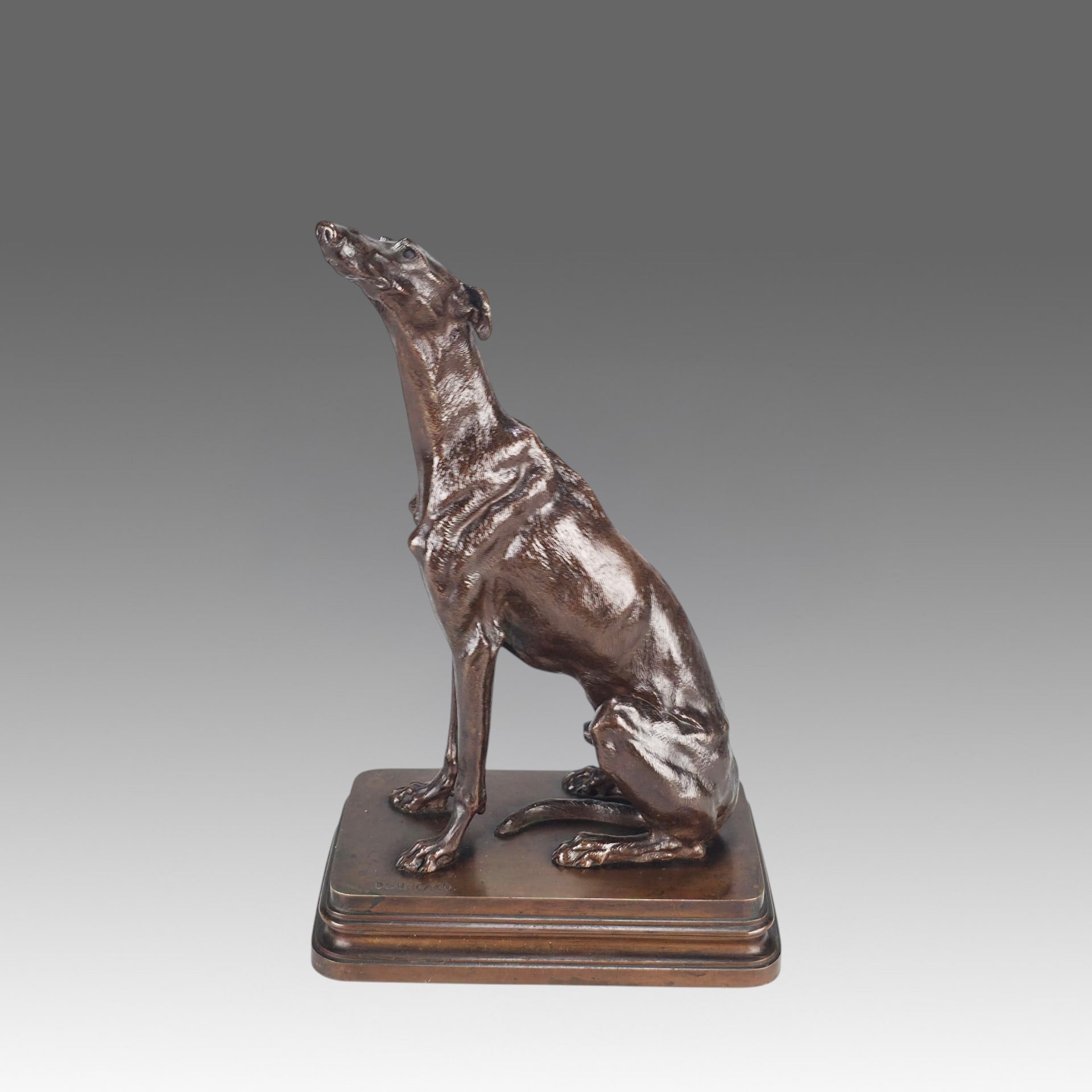 Seated Greyhound by Alfred Dubucand - Hickmet Fine Arts