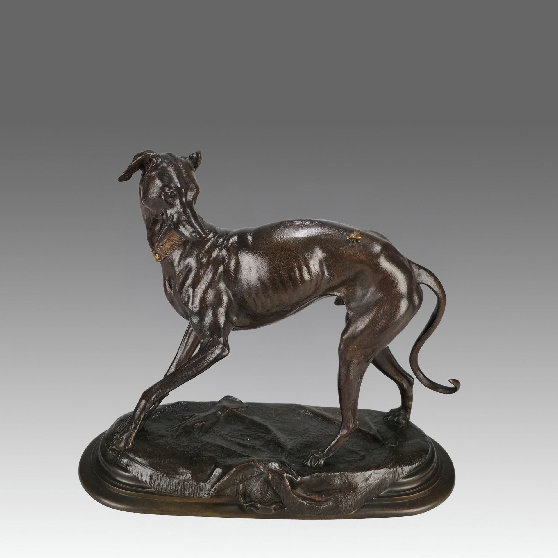 Barye Greyhound and Fly - Antoine Barye Bronze - Hickmet Fine Arts