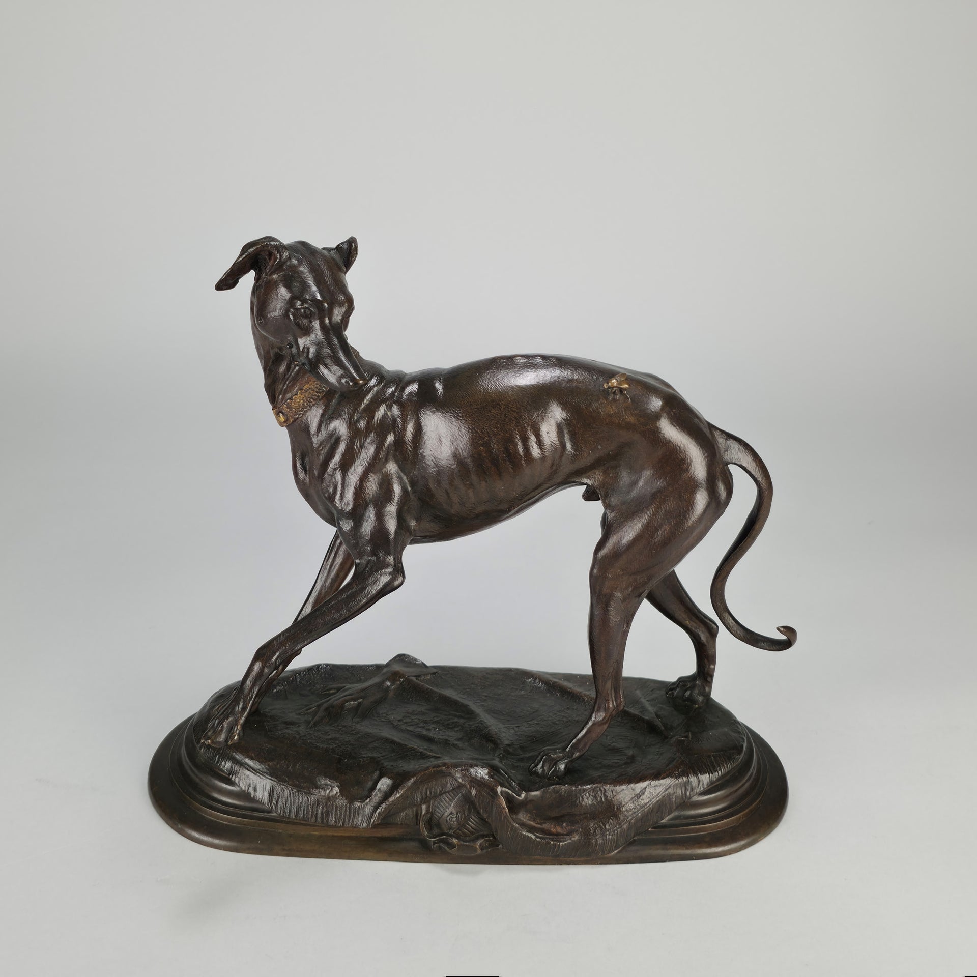 Barye Greyhound and Fly - Antoine Barye Bronze - Hickmet Fine Arts