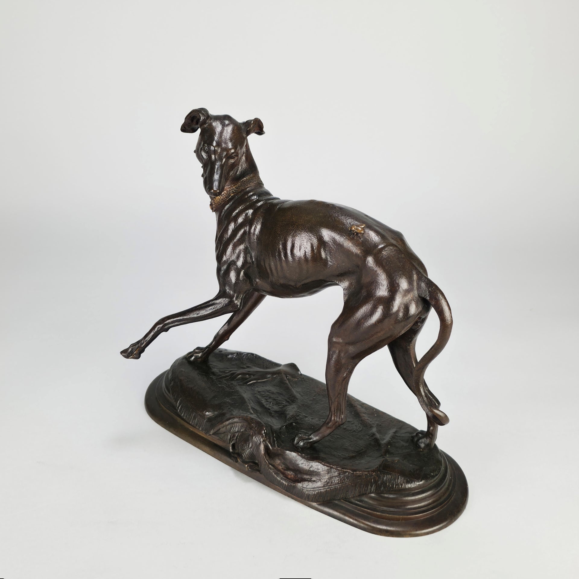 Barye Greyhound and Fly - Antoine Barye Bronze - Hickmet Fine Arts