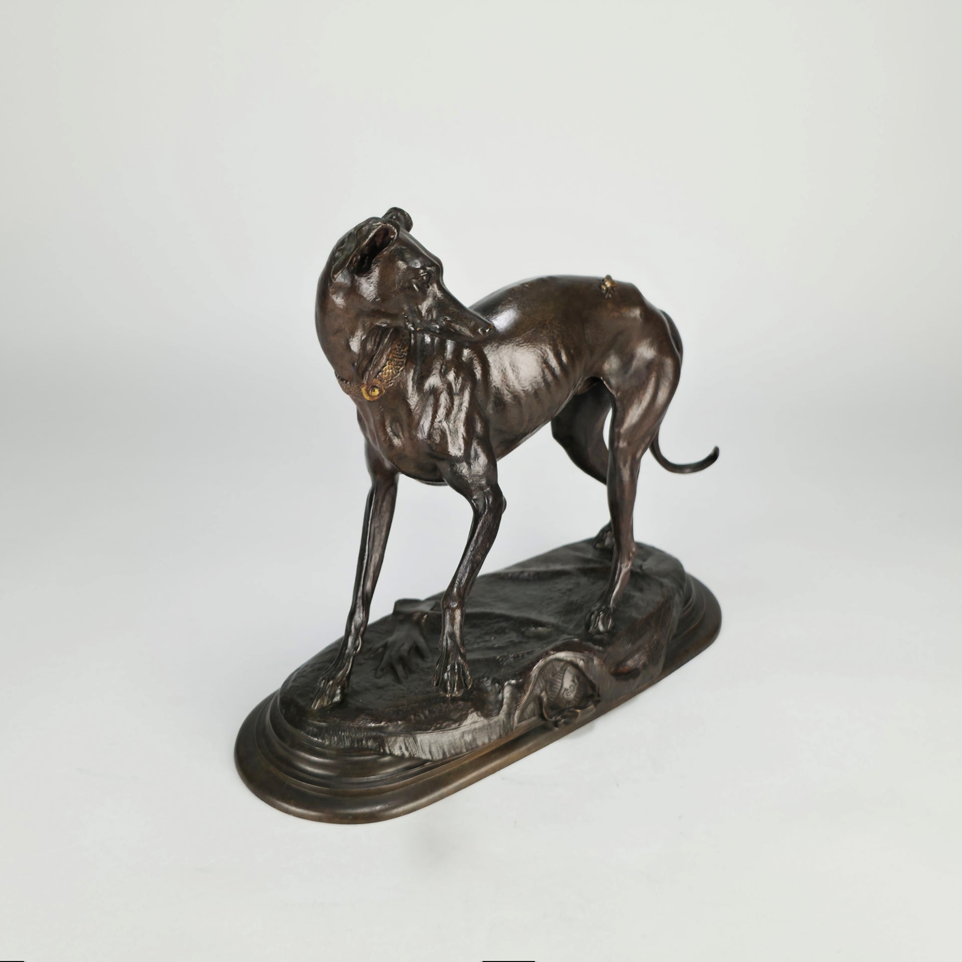 Barye Greyhound and Fly - Antoine Barye Bronze - Hickmet Fine Arts
