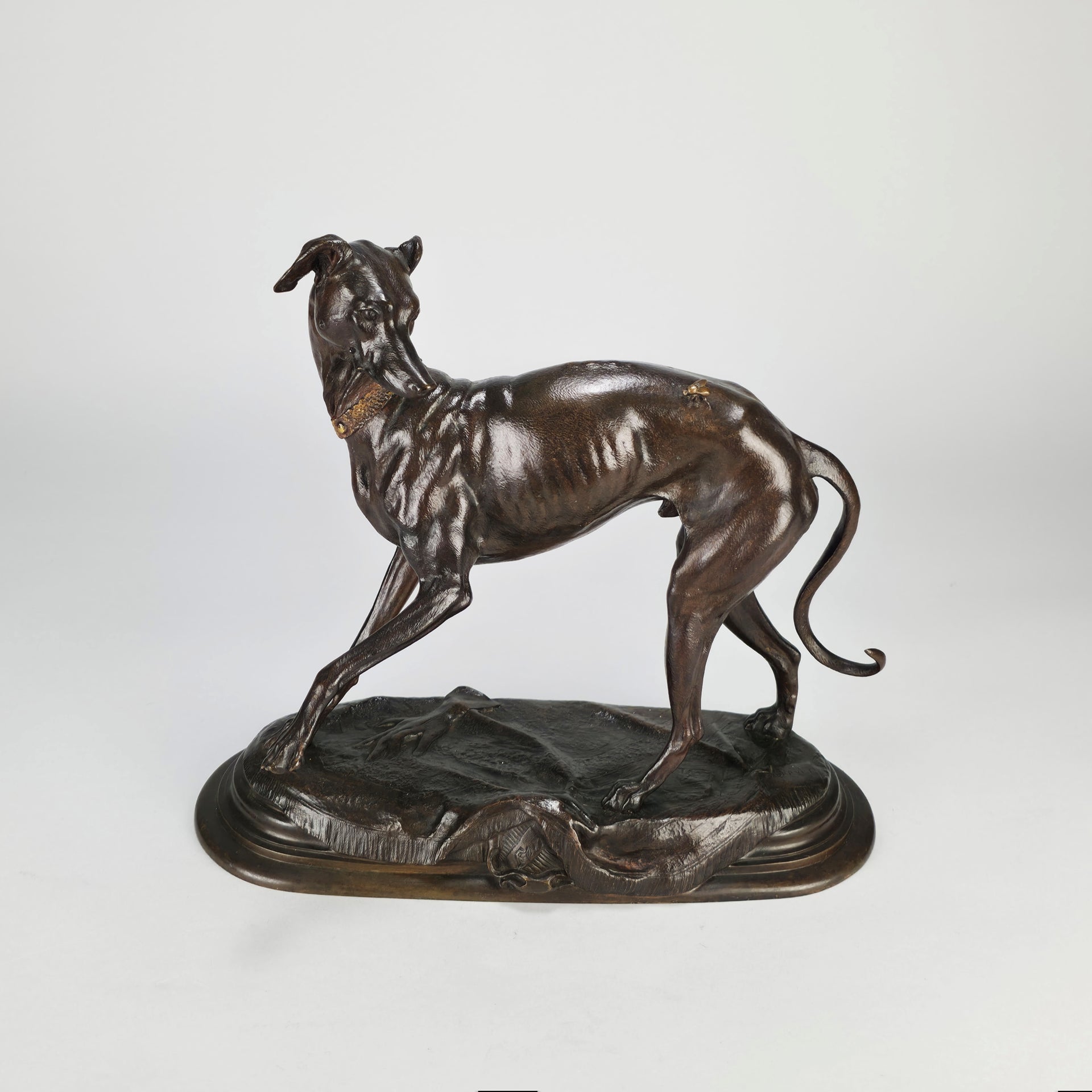 Barye Greyhound and Fly - Antoine Barye Bronze - Hickmet Fine Arts