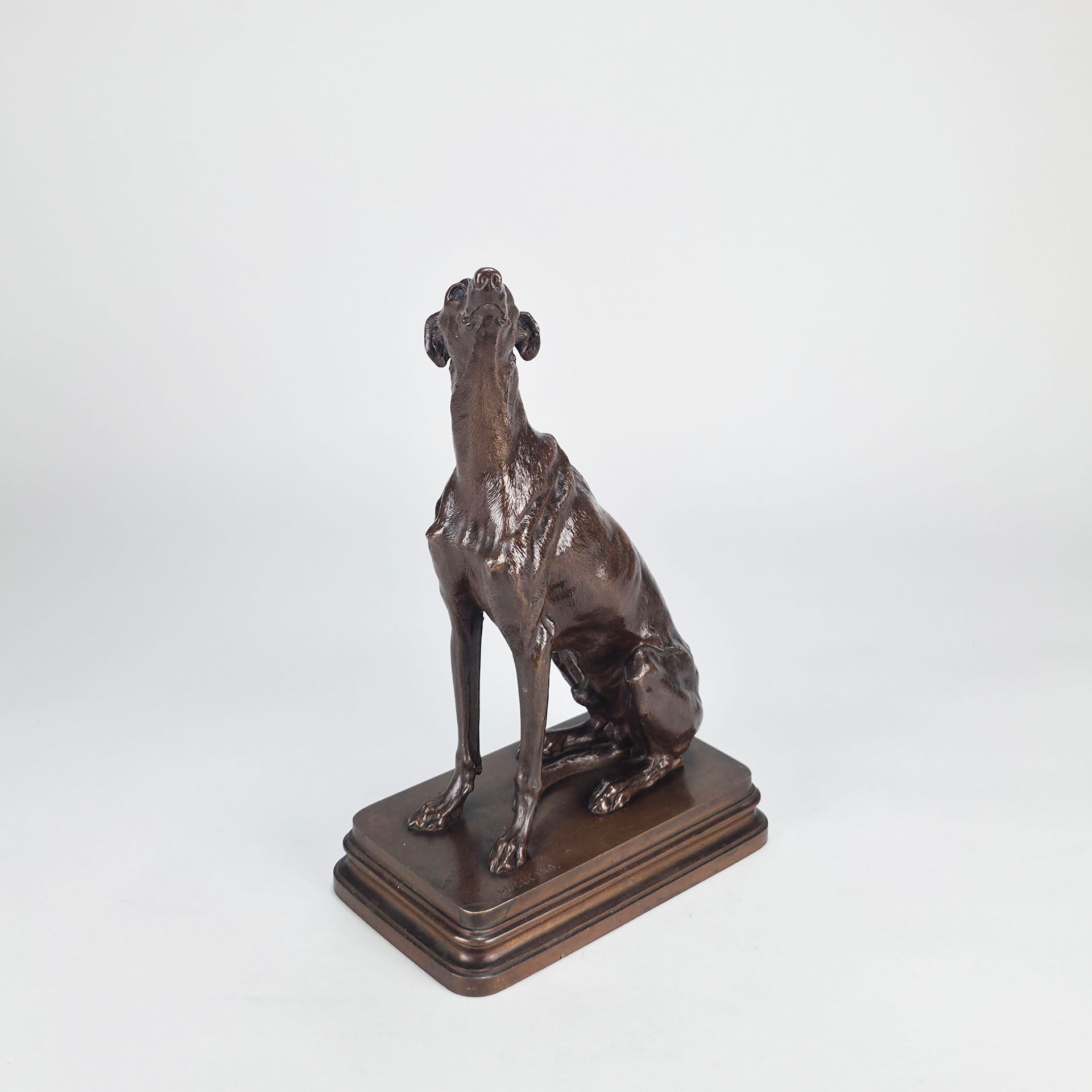 Seated Greyhound by Alfred Dubucand - Hickmet Fine Arts