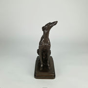 Seated Greyhound by Alfred Dubucand - Hickmet Fine Arts