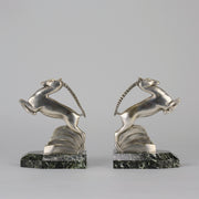 Alexandre Kelety Bronze - Gazzelle Bookends - Hickmet Fine Arts 