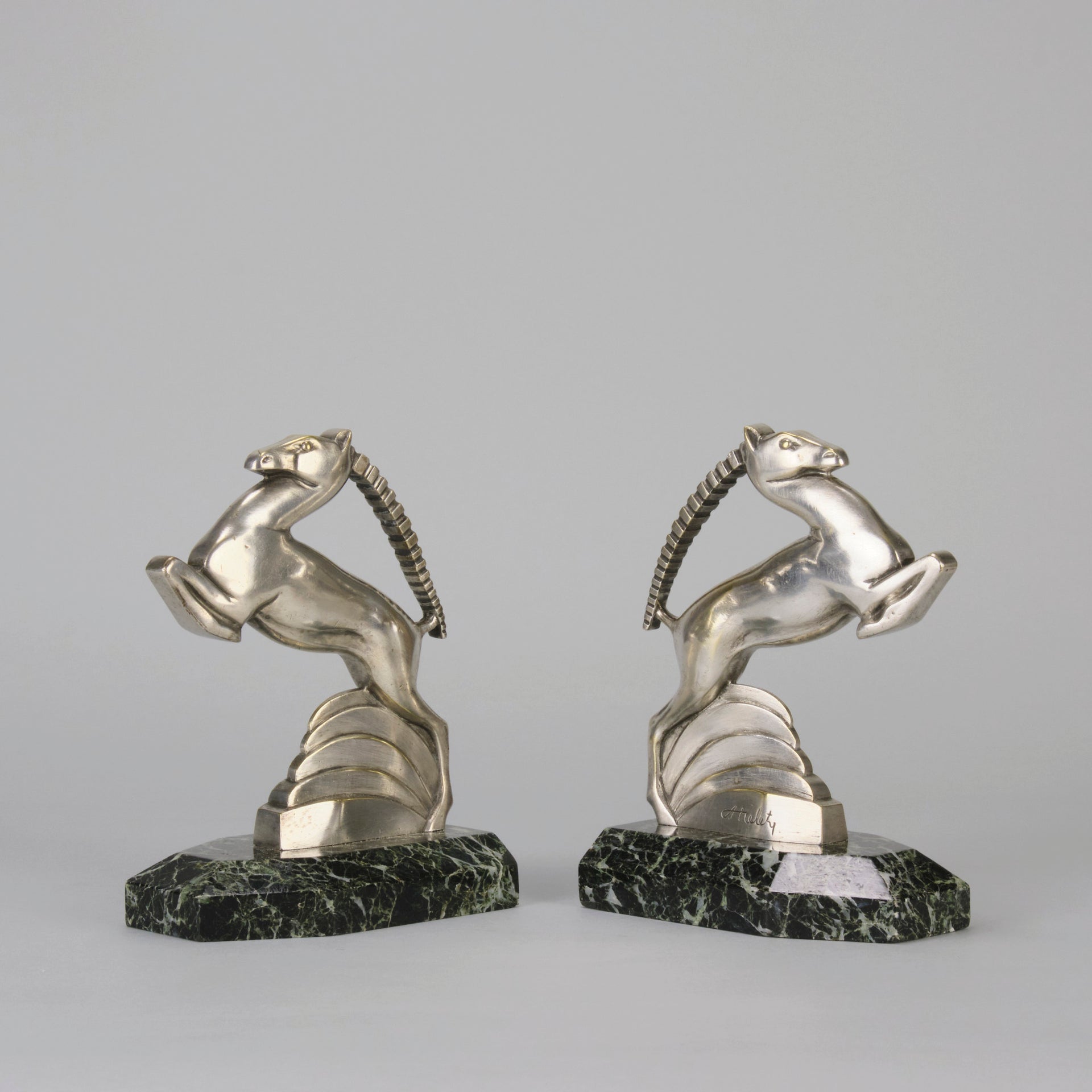 Alexandre Kelety Bronze - Gazzelle Bookends - Hickmet Fine Arts 