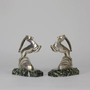 Alexandre Kelety Bronze - Gazzelle Bookends - Hickmet Fine Arts 