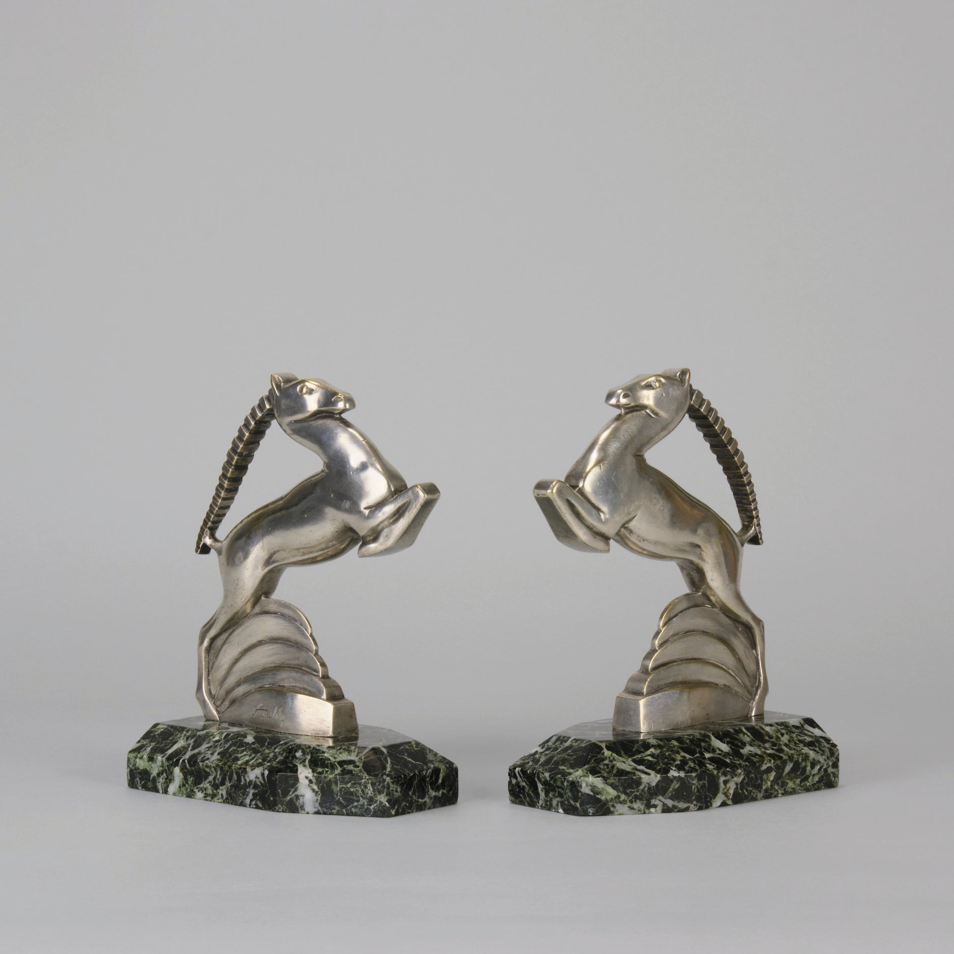 Alexandre Kelety Bronze - Gazzelle Bookends - Hickmet Fine Arts 