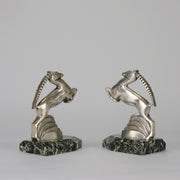 Alexandre Kelety Bronze - Gazzelle Bookends - Hickmet Fine Arts 