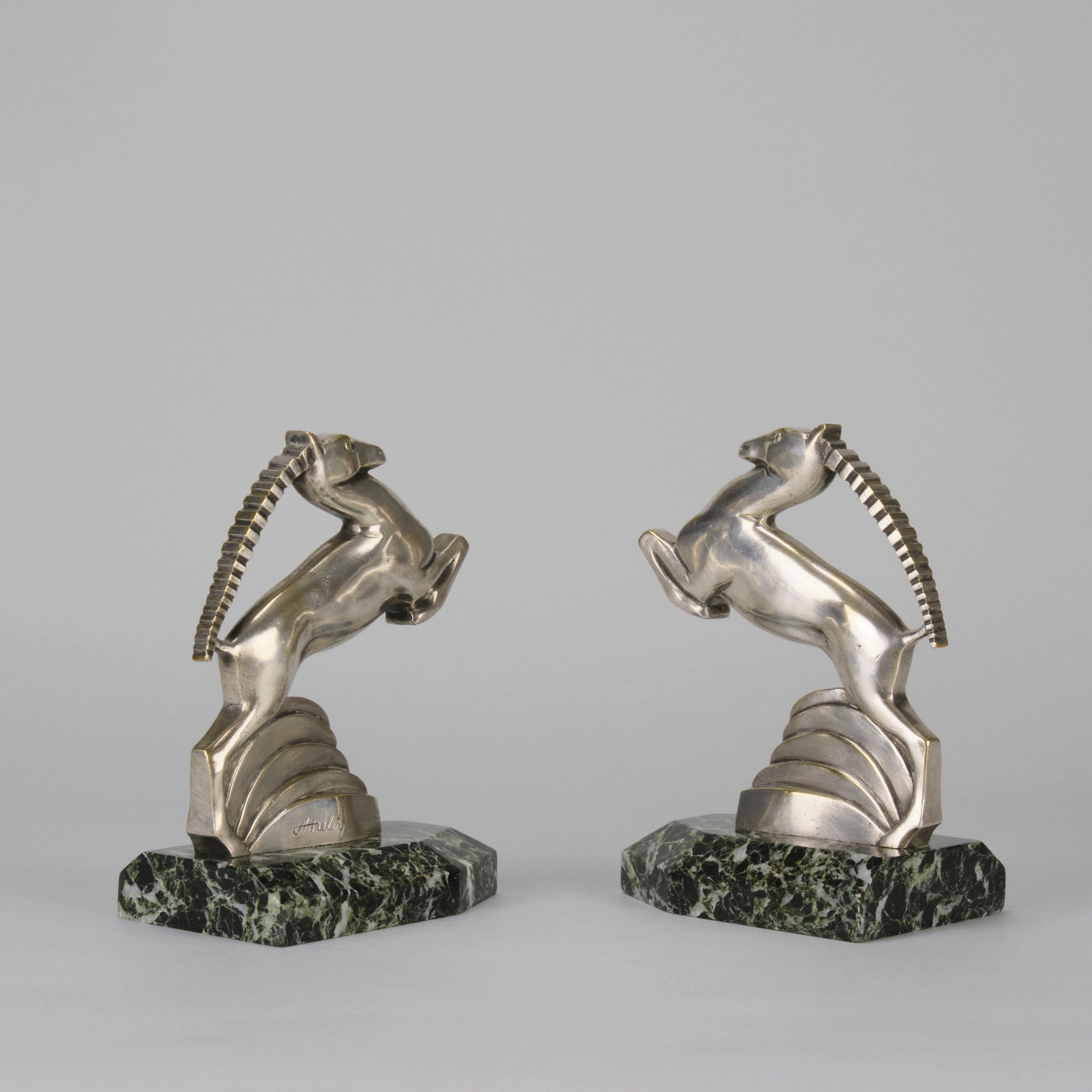 Alexandre Kelety Bronze - Gazzelle Bookends - Hickmet Fine Arts 