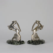 Alexandre Kelety Bronze - Gazzelle Bookends - Hickmet Fine Arts 