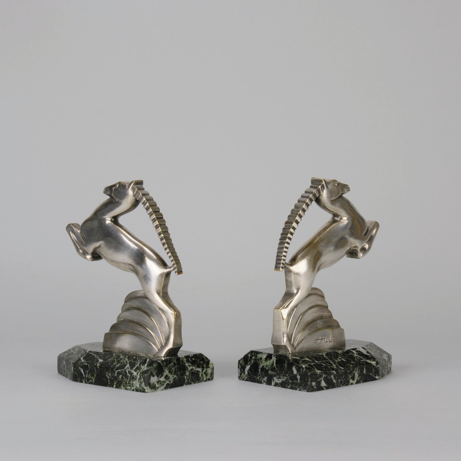 Alexandre Kelety Bronze - Gazzelle Bookends - Hickmet Fine Arts 
