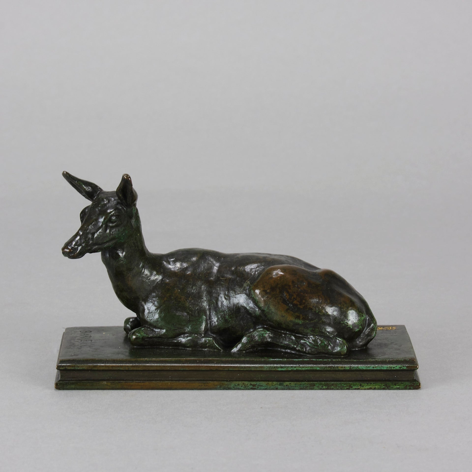 Barye Doe - Antoine L Bayre 'Biche Couchée' - Hickmet Fine Arts