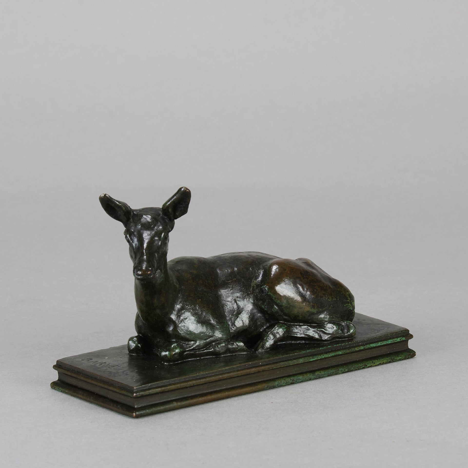Barye Doe - Antoine L Bayre 'Biche Couchée' - Hickmet Fine Arts