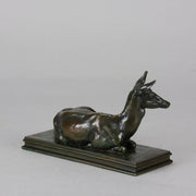 Barye Doe - Antoine L Bayre 'Biche Couchée' - Hickmet Fine Arts