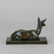 Barye Doe - Antoine L Bayre 'Biche Couchée' - Hickmet Fine Arts