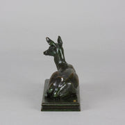 Barye Doe - Antoine L Bayre 'Biche Couchée' - Hickmet Fine Arts