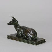 Barye Doe - Antoine L Bayre 'Biche Couchée' - Hickmet Fine Arts