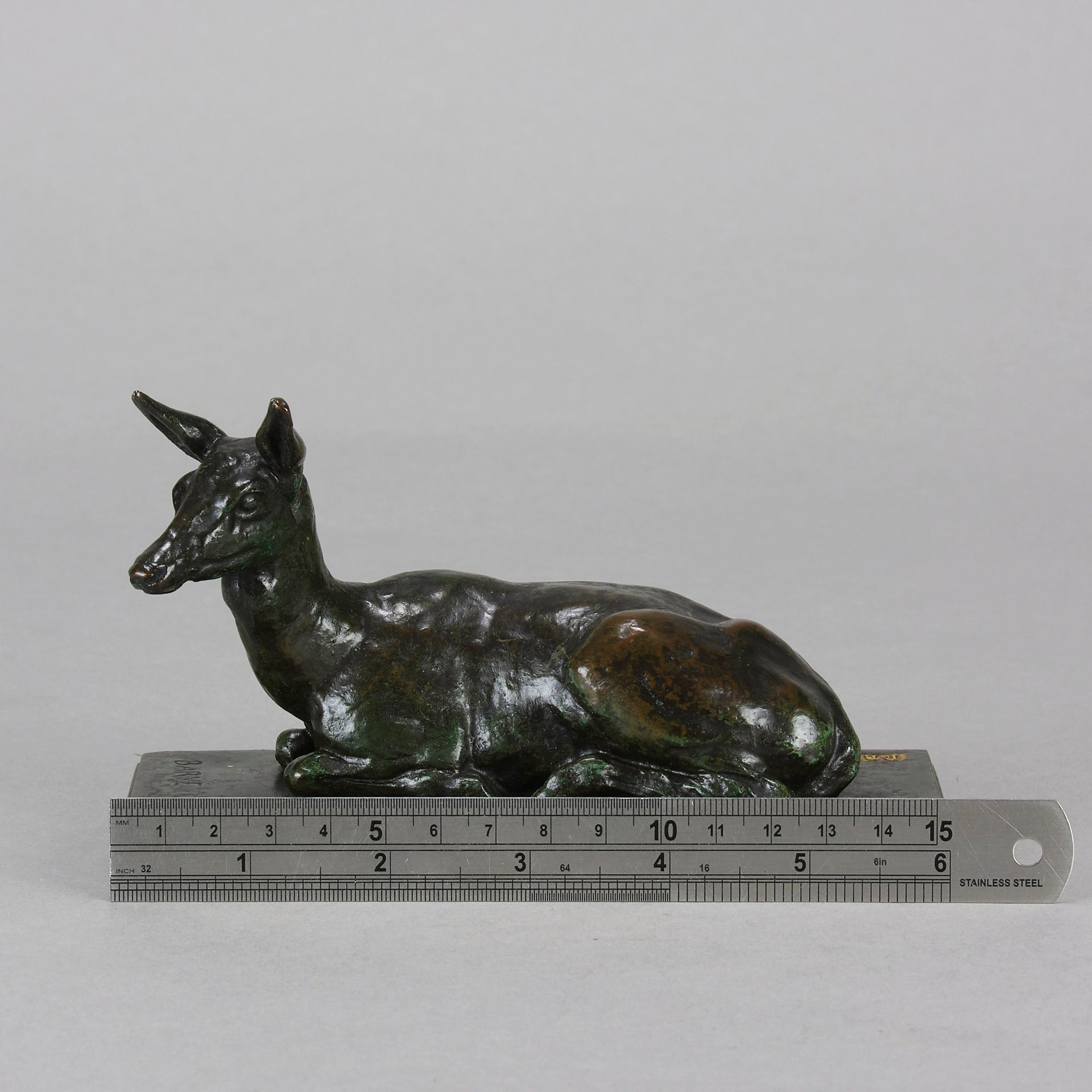 Barye Doe - Antoine L Bayre 'Biche Couchée' - Hickmet Fine Arts