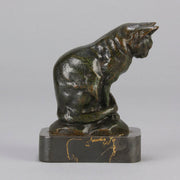 "Chat Assis" A L Barye- Antoine Barye Bronze - Hickmet Fine Arts