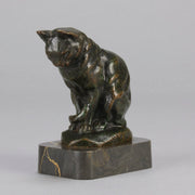"Chat Assis" A L Barye- Antoine Barye Bronze - Hickmet Fine Arts
