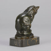 "Chat Assis" A L Barye- Antoine Barye Bronze - Hickmet Fine Arts