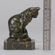 "Chat Assis" A L Barye- Antoine Barye Bronze - Hickmet Fine Arts