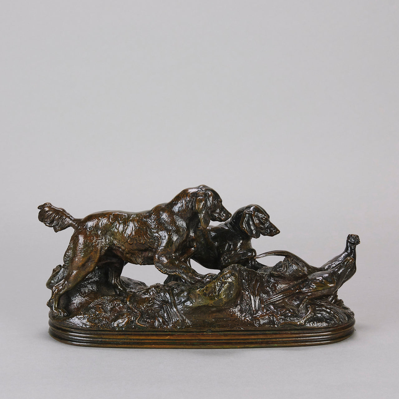 Barye Dogs - Antoine Barye Bronze - Hickmet Fine Arts