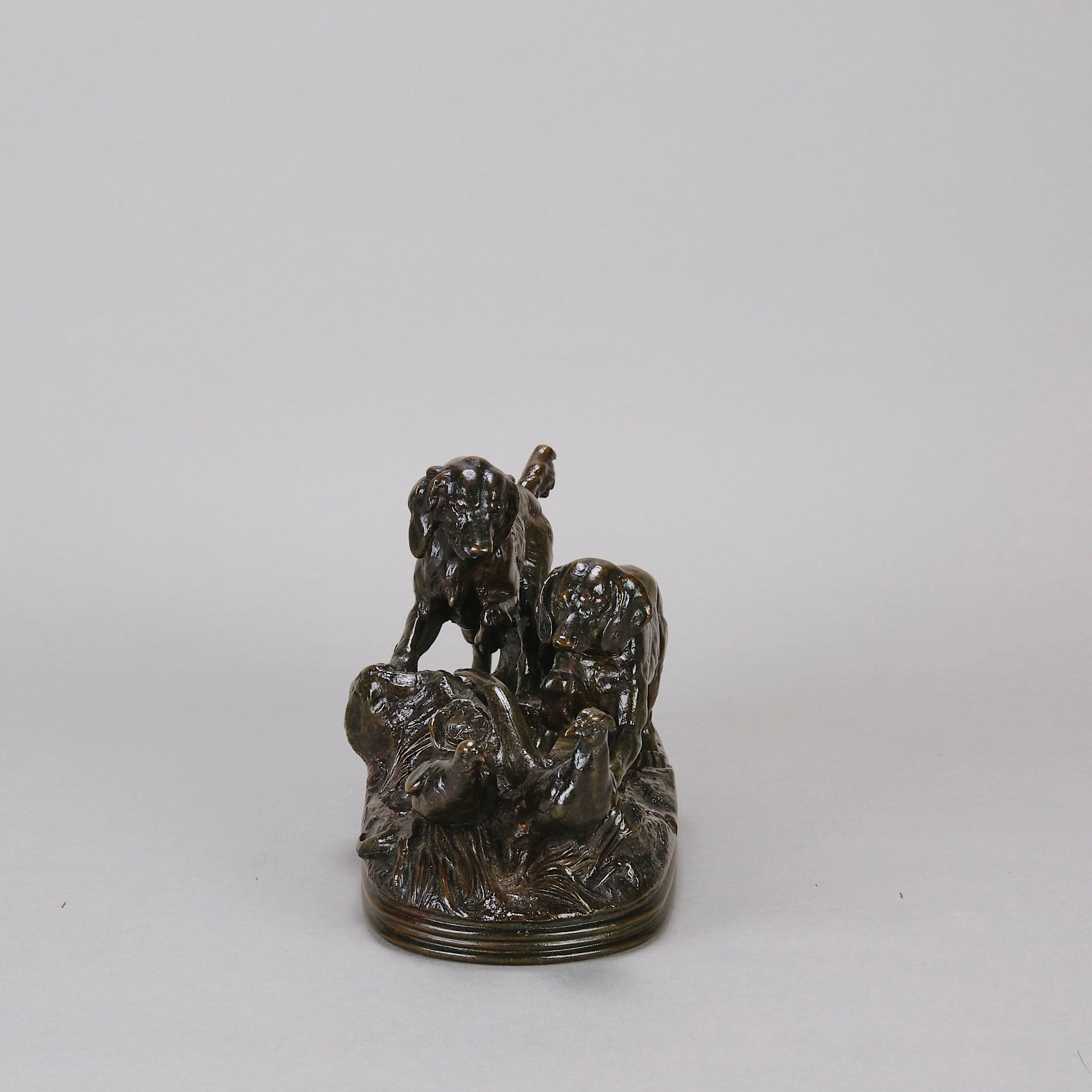 Barye Dogs - Antoine Barye Bronze - Hickmet Fine Arts