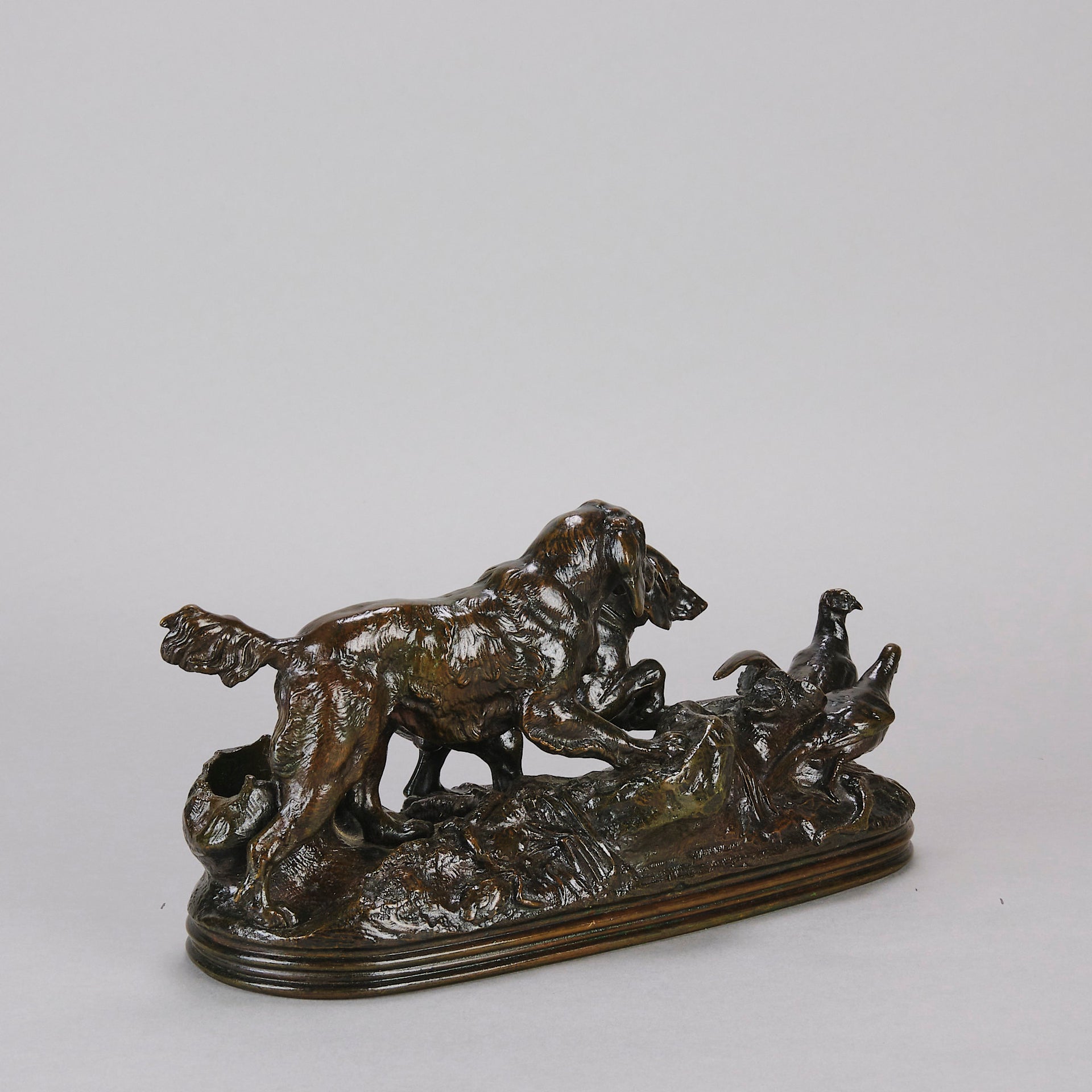 Barye Dogs - Antoine Barye Bronze - Hickmet Fine Arts