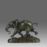 Antoine Louis Barye Elephant - Antique Bronze - Hickmet Fine Arts