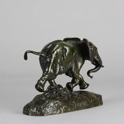 Antoine Louis Barye Elephant - Antique Bronze - Hickmet Fine Arts