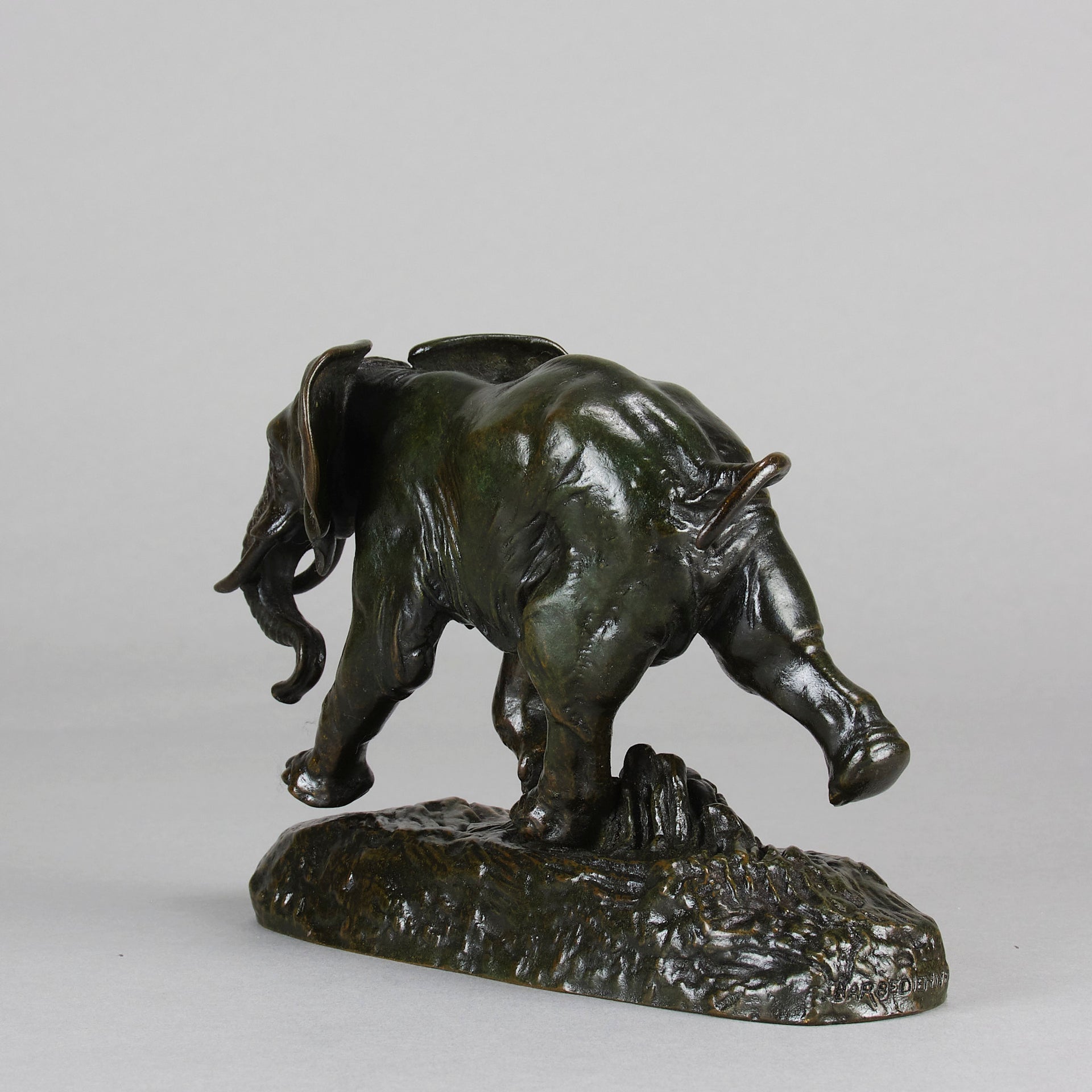 Antoine Louis Barye Elephant - Antique Bronze - Hickmet Fine Arts