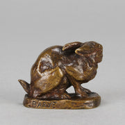 Antoine Louis Barye Rabbit - Antique Bronze - Hickmet Fine Arts