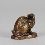 Antoine Louis Barye Rabbit - Antique Bronze - Hickmet Fine Arts