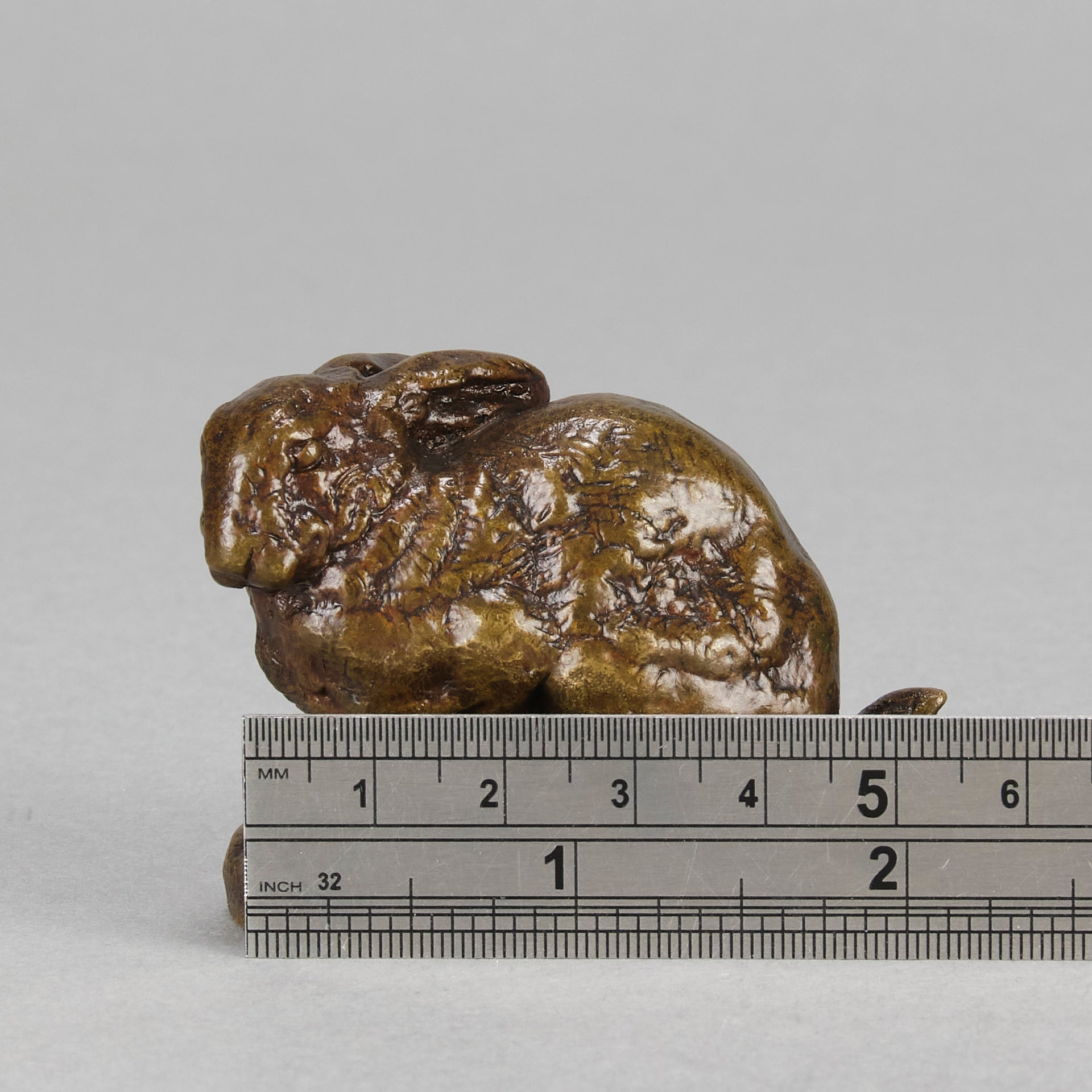 Antoine Louis Barye Rabbit - Antique Bronze - Hickmet Fine Arts