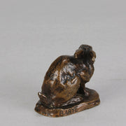 Barye Rabbit - Antoine Barye Bronze - Hickmet Fine Arts